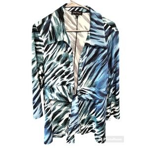Slinky‎ Brand Blazer Blue And Black Size Large